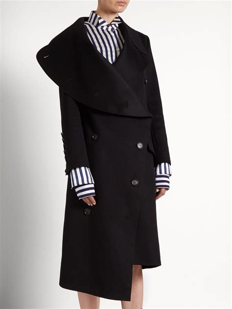 burberry asymmetrical coat